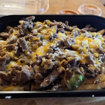 Blue Burro - This is their Asada fries!! They are extra crisp so they don't get all soggy!! Try them, they're delicious! - Salad Near Me - Pico Rivera, California