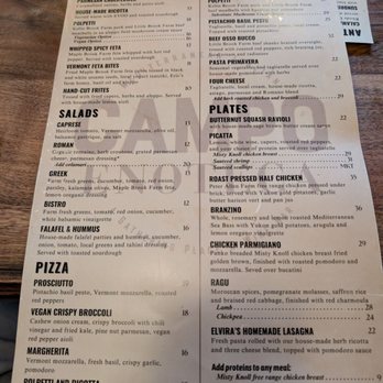 Campo Enoteca - September 2025 menu - Italian Near Me - Manchester, New Hampshire