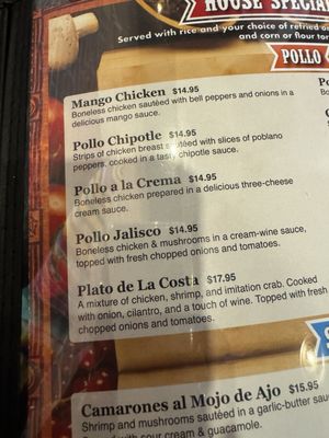 Menu photo 1 La Casa De Pancho Bellevue, IA