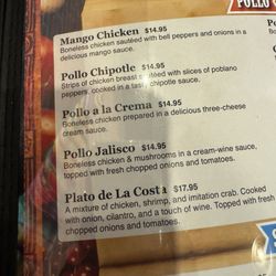 La Casa De Pancho - Menu item from picture