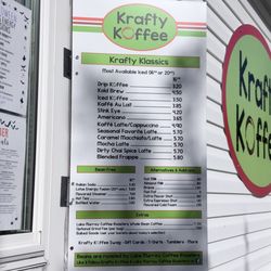 Krafty Koffee - Regular Menu