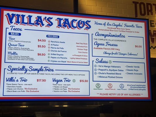 Menu photo 2 Villa’s Tacos Las Vegas, NV Menu photo 2 Villa’s Tacos Las Vegas, NV