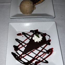 Brent's Bistro - Flourless cold cake and cold pecan pie ( disappointed on both)