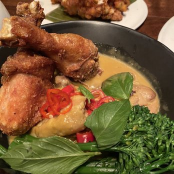 Wayan - Yellow chicken and corn fritters - Indonesian Near Me - New York, New York Wayan - Yellow chicken and corn fritters - Indonesian Near Me - New York, New York