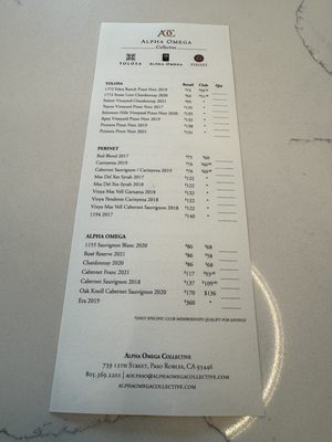 Menu photo 6 Alpha Omega Collective Paso Robles Paso Robles, CA Menu photo 6 Alpha Omega Collective Paso Robles Paso Robles, CA
