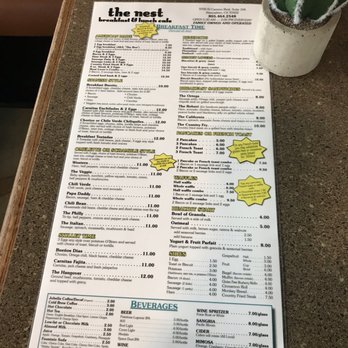 The Nest - Food menu breakfast - Breakfast & Brunch Near Me - Atascadero, California The Nest - Food menu breakfast - Breakfast & Brunch Near Me - Atascadero, California