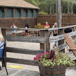 Northern Outdoors - Corn hole area at the lodge