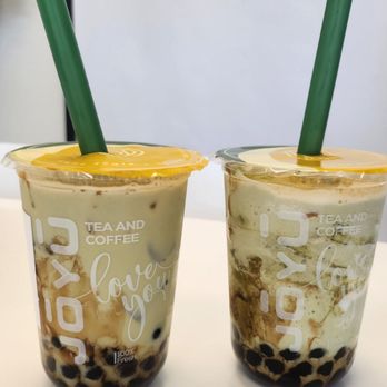 Joyu Tea & Coffee - matcha cloud & peachy matcha milk tea brown sugar boba - Bubble Tea Near Me - Virginia Beach, Virginia Joyu Tea & Coffee - matcha cloud & peachy matcha milk tea brown sugar boba - Bubble Tea Near Me - Virginia Beach, Virginia