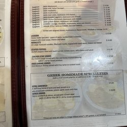 Dimitrios'house of Pizza Restaurant - Full menu