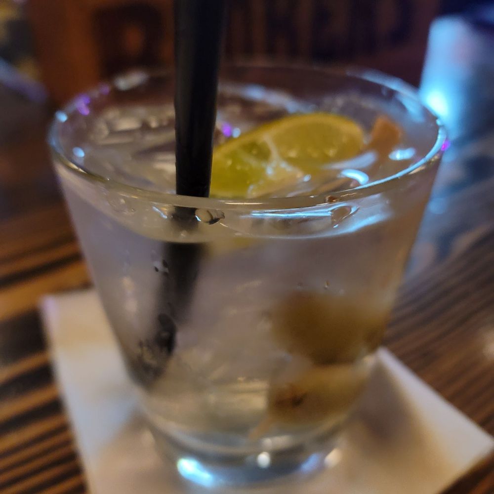 Bosscat Kitchen & Libations - Gin and soda with olives - Bars Near Me - Orange, California Bosscat Kitchen & Libations - Gin and soda with olives - Bars Near Me - Orange, California