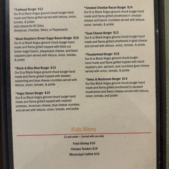 Trailhead Steak & Trout - Menu - Steakhouses Near Me - Alcoa, Tennessee Trailhead Steak & Trout - Menu - Steakhouses Near Me - Alcoa, Tennessee