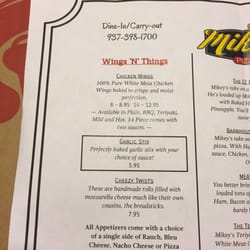 Menu detail