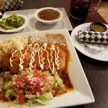 Mex Cocina Cafe - Rellano/Cheese Enchilada special.  Very good!!  Priced @ $12.95 - Desserts Near Me - Burbank, California