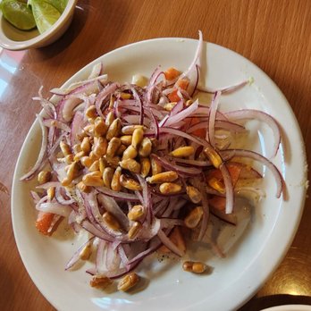 Nory's Peruvian Restaurant - Jalea veggies ordered on the side instead of on top - Peruvian Near Me - Lake Forest, California
