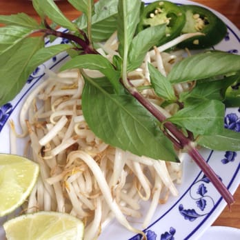 Pho Sao Bien - Toppings for pho: lime, sprouts, jalapeño, Thai basil - Vietnamese Near Me - Pacific Beach, California Pho Sao Bien - Toppings for pho: lime, sprouts, jalapeño, Thai basil - Vietnamese Near Me - Pacific Beach, California