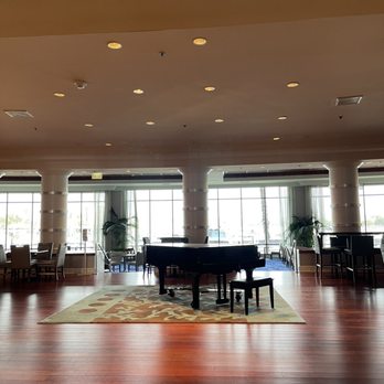 SAN Airport parking at Sheraton San Diego Hotel and Marina - Piano in the lobby - Hotels Near Me - San Diego, California