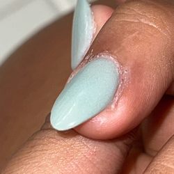 Creative Nails & Spa - This nail looks crusty as hell.