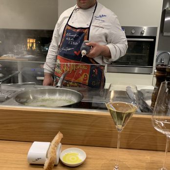 Di Martino Sea Front - Bread and olive oil.  The whole restaurant is basically a Chefs Table, where you can watch the magic up close and personal. - Italian Near Me - Naples, NA