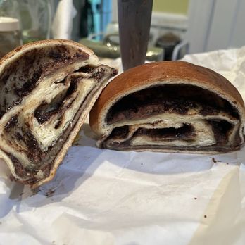 Pearl's Bagels & Bakery - Inside of the Nutella challah bun - Bagels Near Me - Albany, New York Pearl's Bagels & Bakery - Inside of the Nutella challah bun - Bagels Near Me - Albany, New York