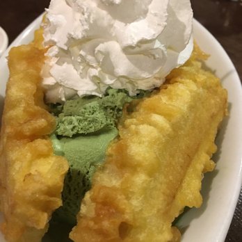Shogun - Fried Banana w/ Green Tea IceCream - Sushi Bars Near Me - San Marcos, California Shogun - Fried Banana w/ Green Tea IceCream - Sushi Bars Near Me - San Marcos, California