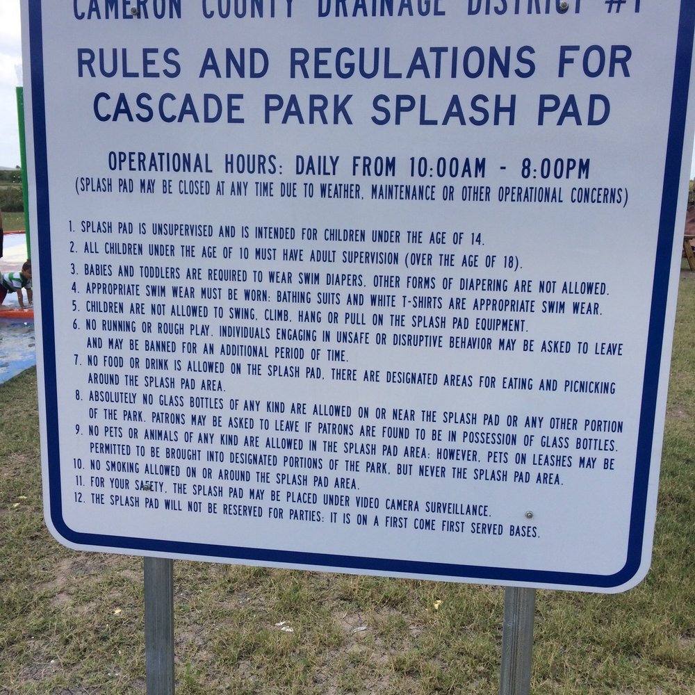 Cascade Park - Rules - Parks Near Me - Brownsville, Texas Cascade Park - Rules - Parks Near Me - Brownsville, Texas
