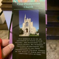 First Presbyterian Church - Ad given to you before you get chocolate