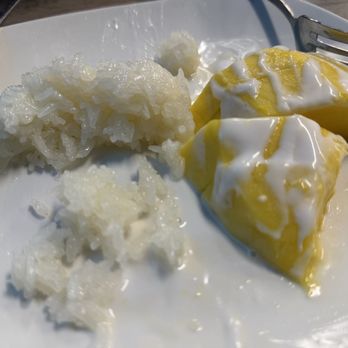 Blue Table Thai Cuisine - Sticky rice with mango- delicious! - Thai Near Me - Bakersfield, California