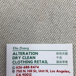 Alterations And Cleaners - Business card