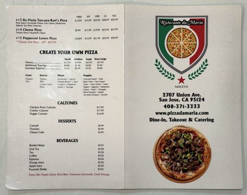 Menu photo 3 Ristorante da Maria San Jose, CA Menu photo 3 Ristorante da Maria San Jose, CA