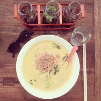 Toss Noodle Bar - Such hipster vibes. Laksa with glass noodles and chicken - Asian Fusion Near Me - Berkeley, California Toss Noodle Bar - Such hipster vibes. Laksa with glass noodles and chicken - Asian Fusion Near Me - Berkeley, California