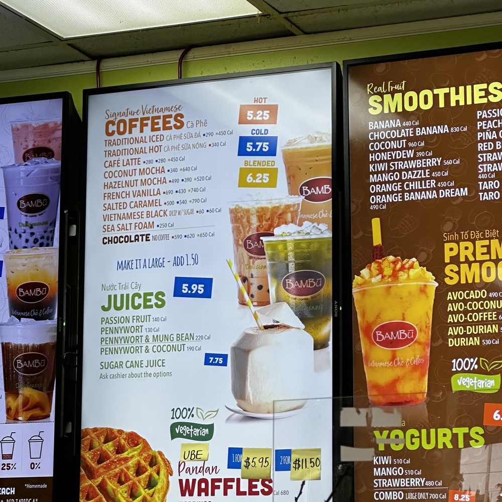 BAMBU - Menu - Bubble Tea Near Me - Edmonds, Washington