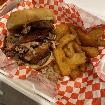 Boyd & Charlie's BBQ - Hot sandwich with Onion Petals - Barbeque Near Me - Elkhorn, Nebraska Boyd & Charlie's BBQ - Hot sandwich with Onion Petals - Barbeque Near Me - Elkhorn, Nebraska