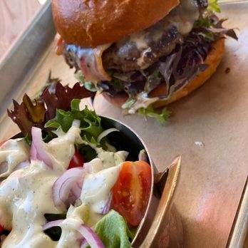 Fork & Fig - The beefallo ( 1/2 beef, 1/2 Buffalo) burger, hubby gets it every time! Ask for extra napkins! - Burgers Near Me - Albuquerque, New Mexico Fork & Fig - The beefallo ( 1/2 beef, 1/2 Buffalo) burger, hubby gets it every time! Ask for extra napkins! - Burgers Near Me - Albuquerque, New Mexico
