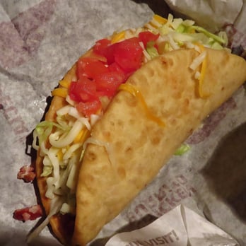 Taco Bell - The chalupa was generously piled with toppings on a puffy and warm shell. - Fast Food Near Me - Austin, Texas Taco Bell - The chalupa was generously piled with toppings on a puffy and warm shell. - Fast Food Near Me - Austin, Texas
