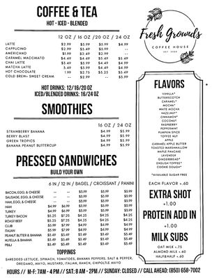 Menu photo 2 Fresh Grounds Coffee House Bonifay, FL