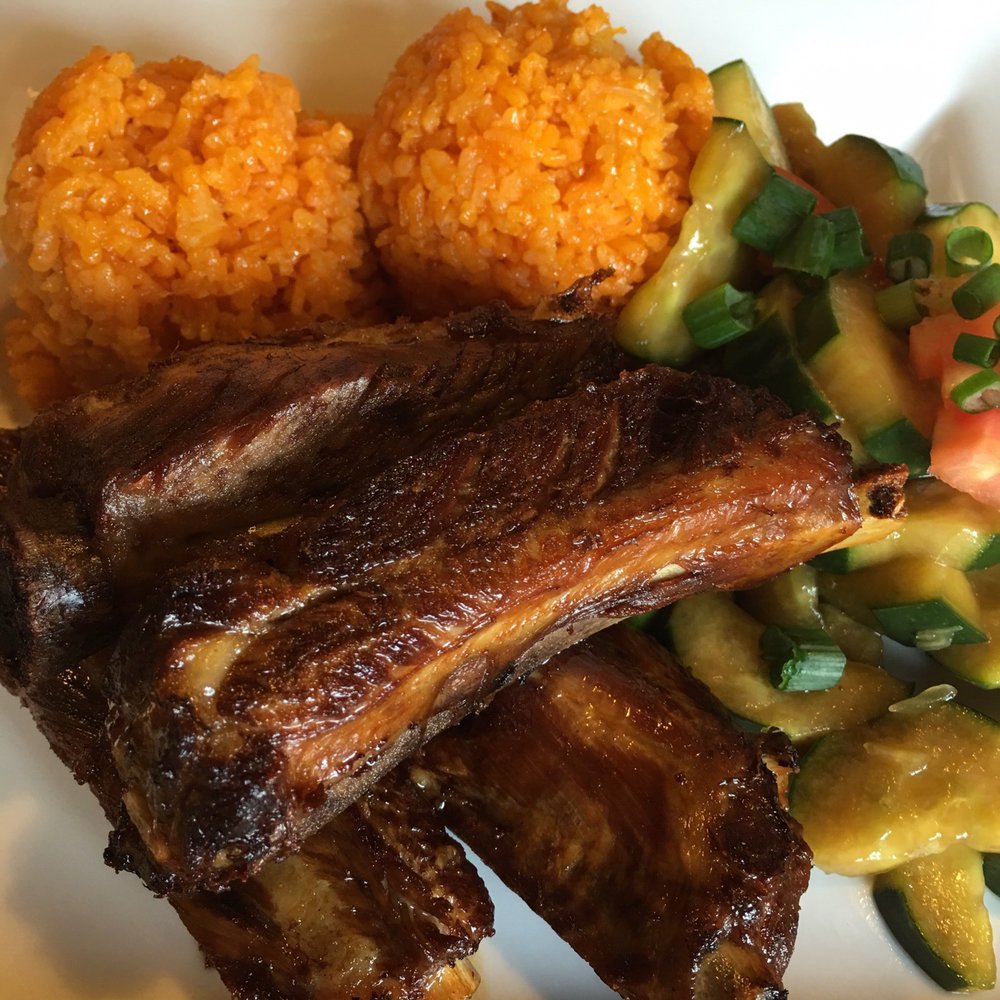 Guahan Grill - Chamorro style Fried Ribs & Red Rice and Cucumber Salad - Barbeque Near Me - Oceanside, California