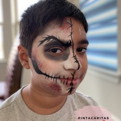 Corazon Face Painting - Scary, bloody, skull, cool, creepy, zombies, boys