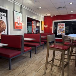 KFC - The restaurant is completely empty, except for us, yet it took over an hour to get our food.