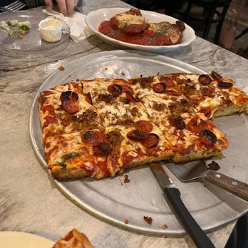 Bellisario's Restaurant - Pepperoni and sausage sicilian pizza - Italian Near Me - Allison Park, Pennsylvania Bellisario's Restaurant - Pepperoni and sausage sicilian pizza - Italian Near Me - Allison Park, Pennsylvania