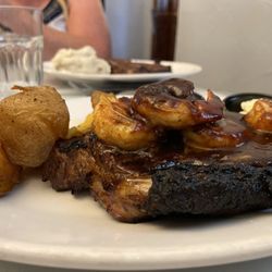 Aspen House Restaurant - Bbq Cajun ribeye with rosemary potatoes