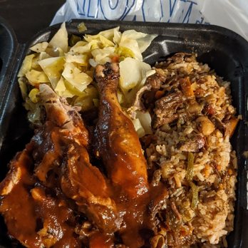 D's Island Grill JA - Jerk chicken, missing the sweet fried dessert bc I ate it first. :) - Caribbean Near Me - Tucson, Arizona D's Island Grill JA - Jerk chicken, missing the sweet fried dessert bc I ate it first. :) - Caribbean Near Me - Tucson, Arizona