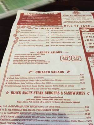 Menu photo 2 J&R's Steak House Calverton, NY Menu photo 2 J&R's Steak House Calverton, NY