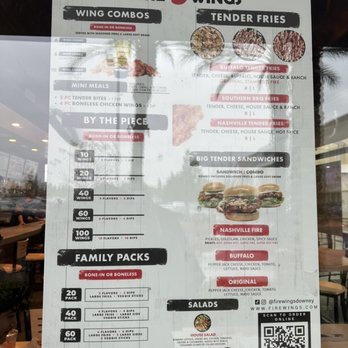 Fire Wings - Downey - Full Menu 1/2022 - Chicken Wings Near Me - Downey, California