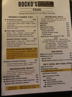 Menu photo 8 Rocko's Dive Bar & Texas Kitchen Pearland, TX