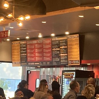 Torchy's Tacos - Packed house and the menu! - Tacos Near Me - Queen Creek, Arizona Torchy's Tacos - Packed house and the menu! - Tacos Near Me - Queen Creek, Arizona