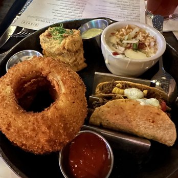 The Ranch - Mini Elk Tacos,Branding Iron Onion Rings,Cornmeal Fried Green Tomatoes - Steakhouses Near Me - Irving, Texas The Ranch - Mini Elk Tacos,Branding Iron Onion Rings,Cornmeal Fried Green Tomatoes - Steakhouses Near Me - Irving, Texas
