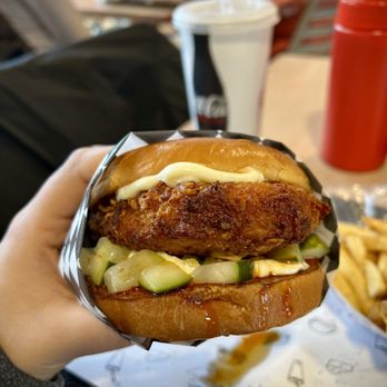 Nonla Burger - Hot Chicken Sando meal ($12, added plant based chicken for $2 more) - Burgers Near Me - Grand Rapids, Michigan Nonla Burger - Hot Chicken Sando meal ($12, added plant based chicken for $2 more) - Burgers Near Me - Grand Rapids, Michigan