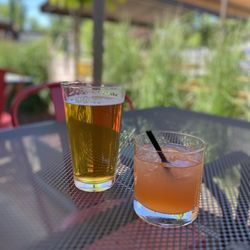 Edgewater Beer Garden - IPA and orange crush