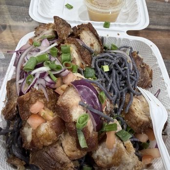 Adela’s Country Eatery - Sweet potato noodles with lechon - Hawaiian Near Me - Kaneohe, Hawaii