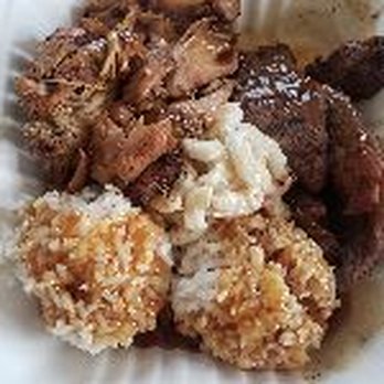 Maui Bus Stop - Regular with chicken and teriyaki steak, two scoops of rice and macaroni salad. - Hawaiian Near Me - Fort Walton Beach, Florida Maui Bus Stop - Regular with chicken and teriyaki steak, two scoops of rice and macaroni salad. - Hawaiian Near Me - Fort Walton Beach, Florida